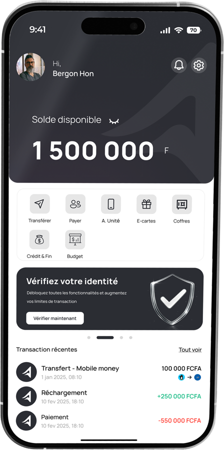 Application Angrepay sur smartphone
